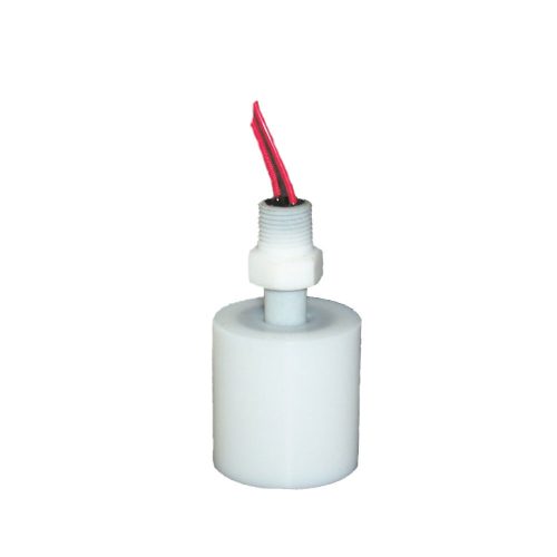 PTFE Float Switch – LS-15-600, 1/8" NPT, SPDT, 3 VA, 1.10" Float, 24" Leads